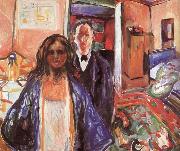 Edvard Munch Artist and his Model oil painting artist